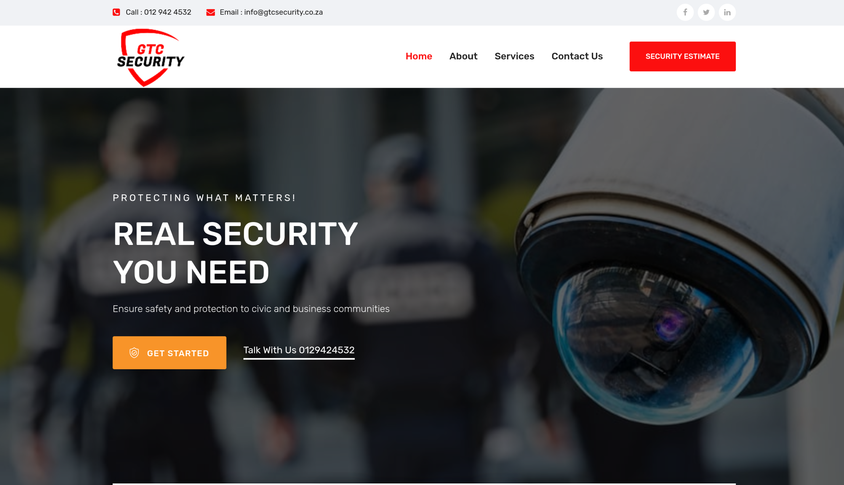 Professional Security Services Website